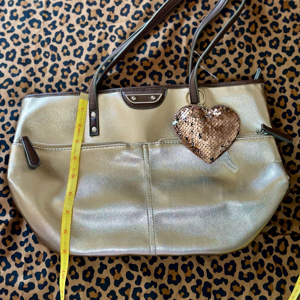 Gold Metallic Tote Bag - Picture 4 of 11